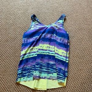 purple and yellow ivivva athletic tank top- discontinued style